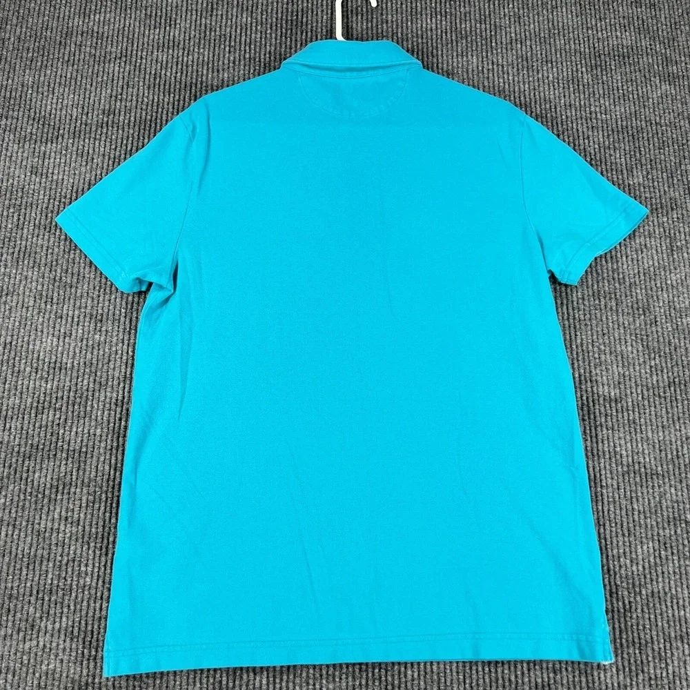 Banana Republic Polo Shirt Mens Medium Blue Short Sleeve Performance Pique - Picture 10 of 11